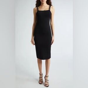 Alice + Olivia Black Midi Dress